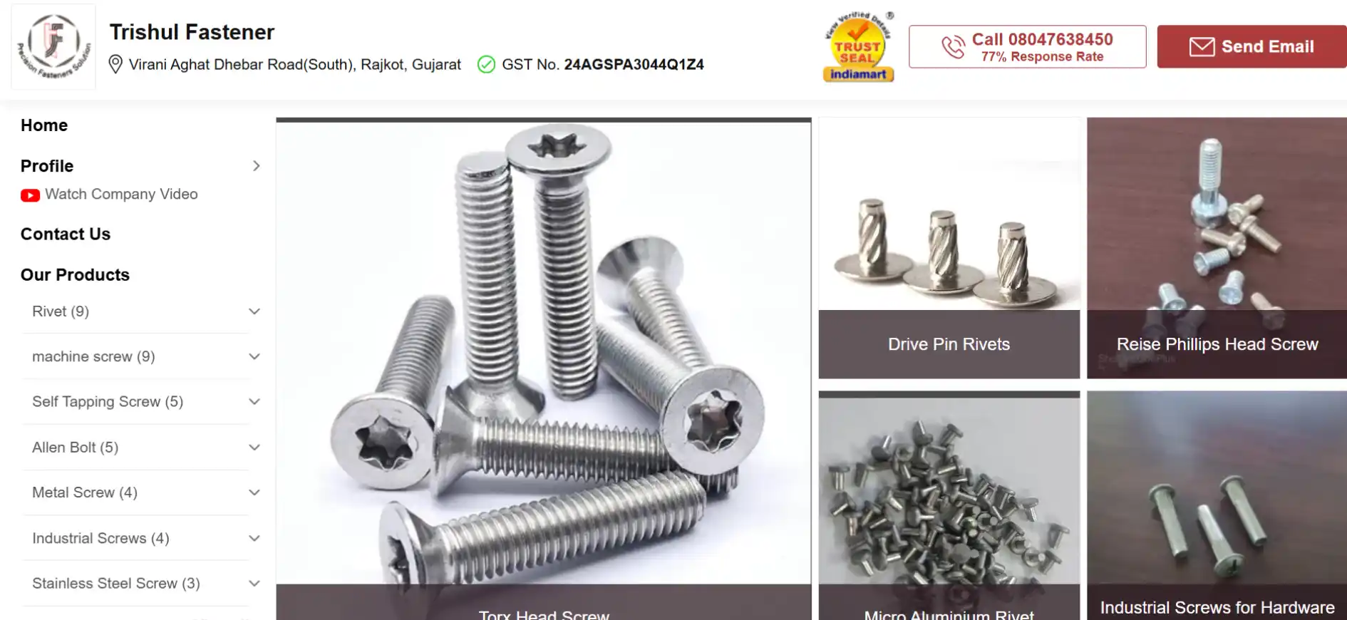 ISO certified screw manufacturers India