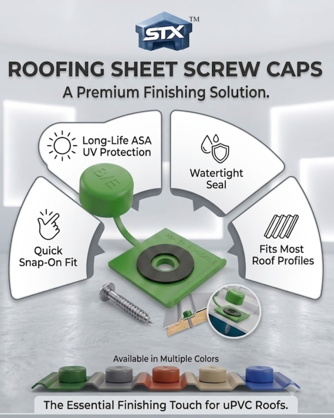 Roofing Sheet Screw Caps