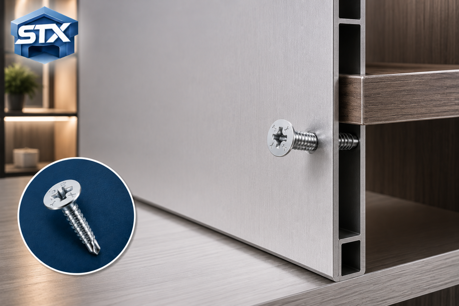 CSK self drilling screws for interior panels and furniture