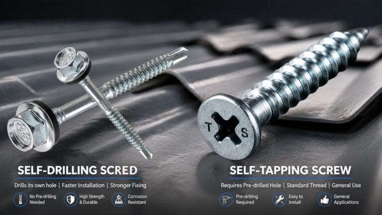 Difference between self drilling and self tapping screws