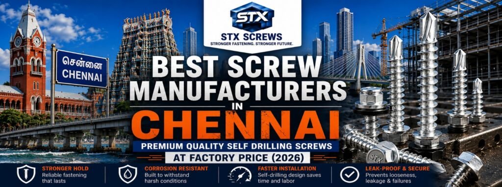 Best Screw Manufacturers in Chennai – Premium Quality Self Drilling Screws at Factory Price | STX Screws