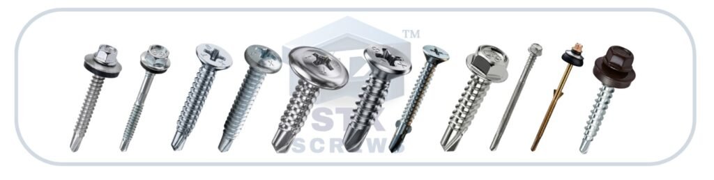 Self drilling screws for construction and roofing