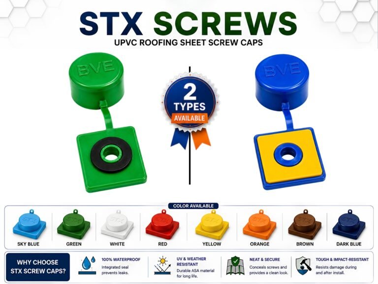 UPVC Roofing Sheet Caps for Self Drilling Screws | STX Screws India
